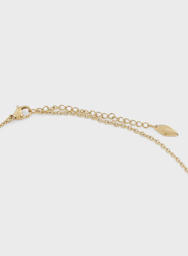 POLICE Stainless Steel Necklace With Crystals
