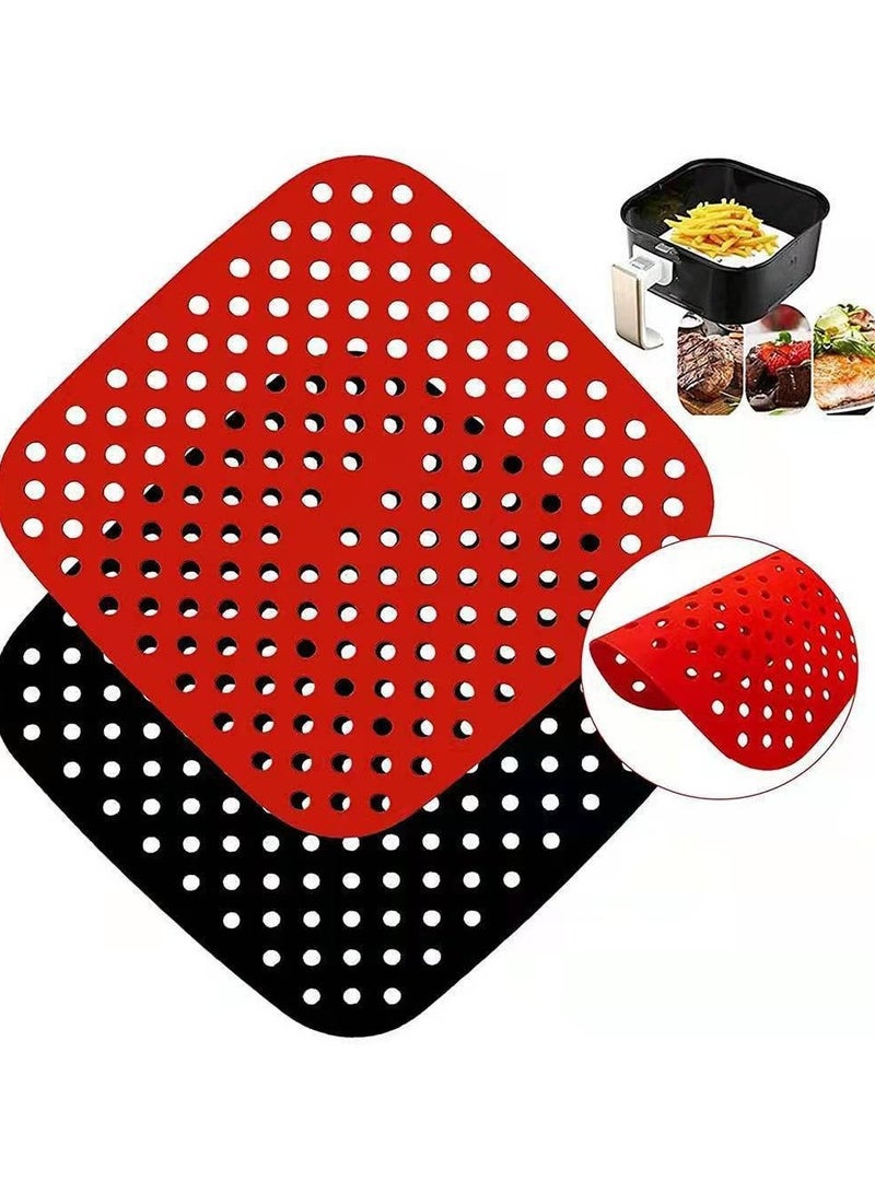 8.5 بوصة السيليكون الهواء المقلية حصيرات اكسسوارات بطانة اكسسوارات الغذاء الهواء المقلية تصفية الزيت السيليكون العزل الحراري حصيرات - Image 1