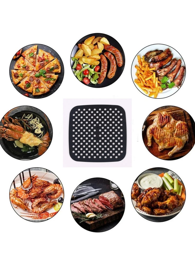 8.5 بوصة السيليكون الهواء المقلية حصيرات اكسسوارات بطانة اكسسوارات الغذاء الهواء المقلية تصفية الزيت السيليكون العزل الحراري حصيرات - Image 5