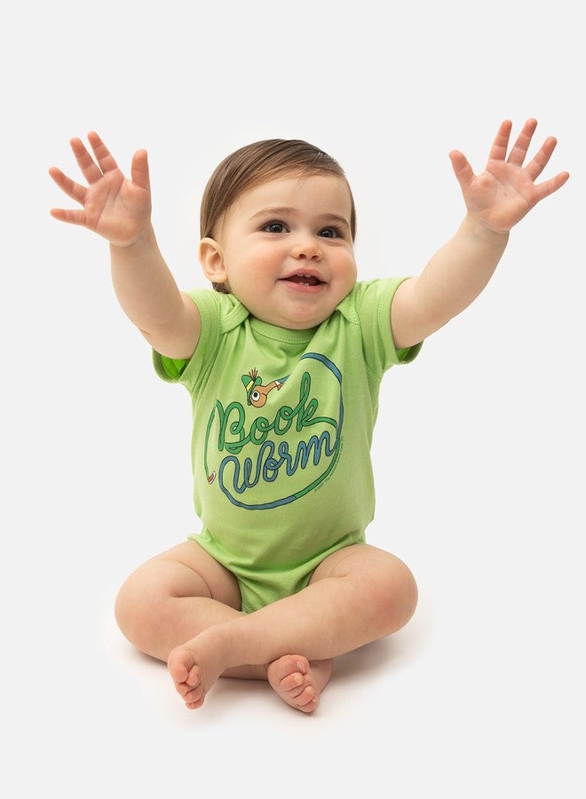 Out of Print Richard Scarry Bookworm Baby Bodysuit (Lime Green, 6 Mo) - Image 2
