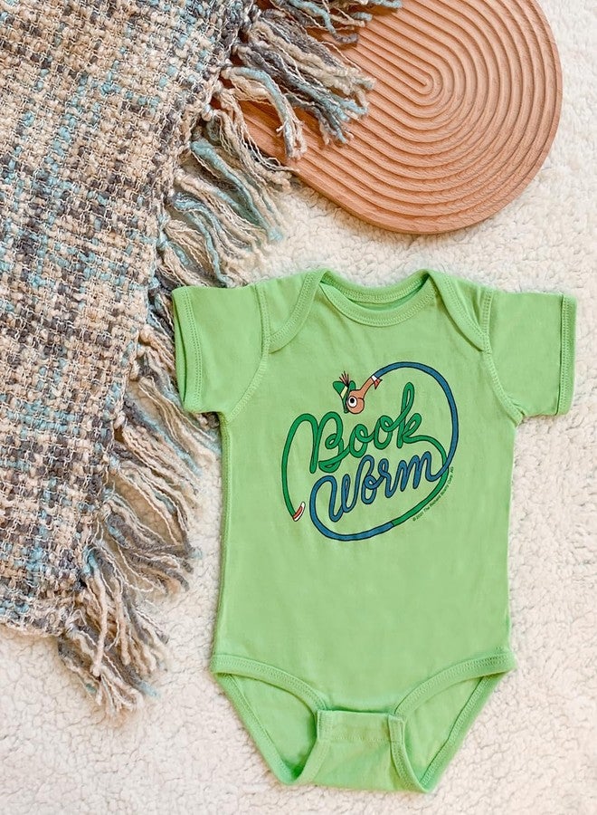 Out of Print Richard Scarry Bookworm Baby Bodysuit (Lime Green, 6 Mo) - Image 3