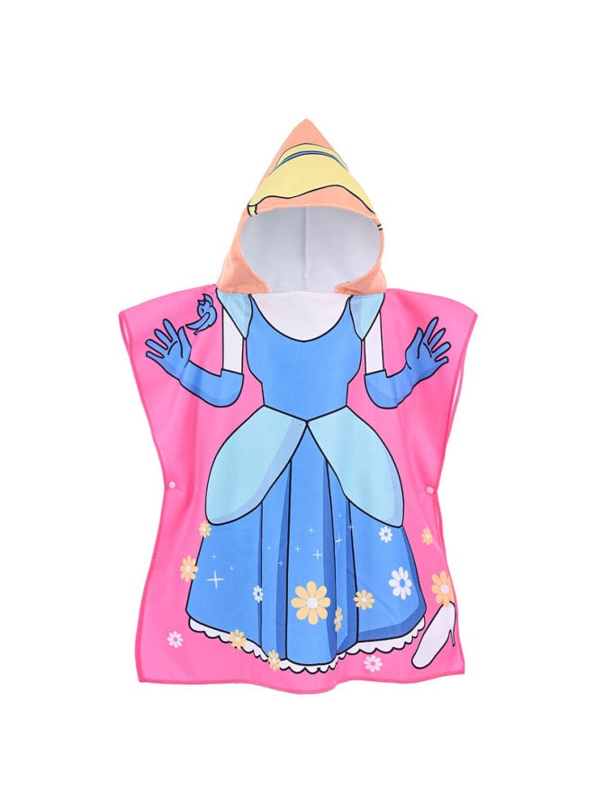 SHARP Children's Bath Towel Cape Hooded Cartoon Printed Towel Baby Home Bath Water Absorbent Windproof Warm Bathrobe - Image 1