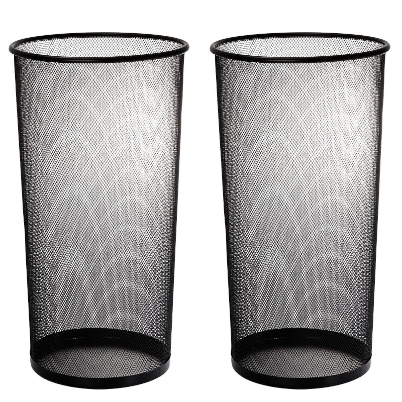 Youeon 2 Pack Large Umbrella Holder 105x20 Inch Metal Mesh Umbrella Stand Freestanding Bucket for Umbrellas Canes Walking Sticks Wrapping Paper Entryway Home Office Hotel Black