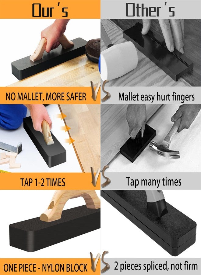 NAACOO Heavy Big Tapping Block, Mallet-Free, NAACOO Flooring Tools, 2.7lbs &15-1/2in, Just Tap Floor Directly. Only 1-2 Times to Complete Wood Flooring Installation. More Durable, Efficient and Safer. - Image 5