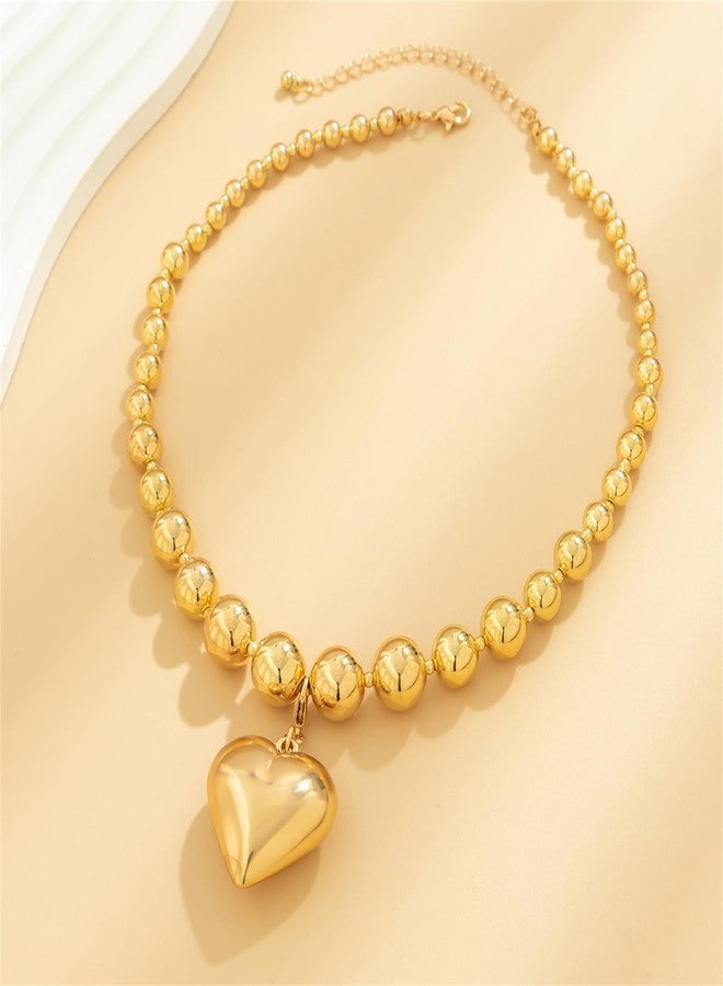 قلادات تشوكر بقلادة على شكل قلب من YBMYCM، قلادات تشوكر بخرز سميك للنساء، هدايا - Image 5