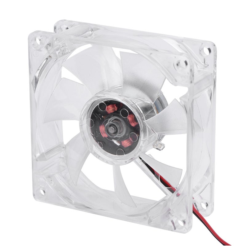 80mm LED Light 12V 4Pin Mute PC Case Cooling Fan Computer Cooler Colorful - Image 1