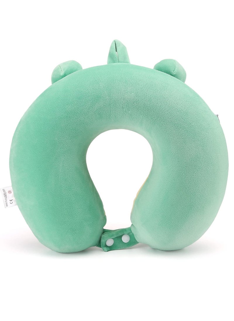 SYOSI - Travel Neck Pillow, Memory Foam Neck Pillow Provides Dual Support for Neck and Chin in Any Sleeping Position in Airplane, Car, and Home, Comfortable Travel Pillow, Airplane Travel Accessories - Image 1