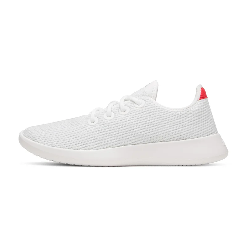 Allbirds  Women's Tree Runner - Blizzard/Bold Red (Blizzard Sole) for Women | Best Price UAE