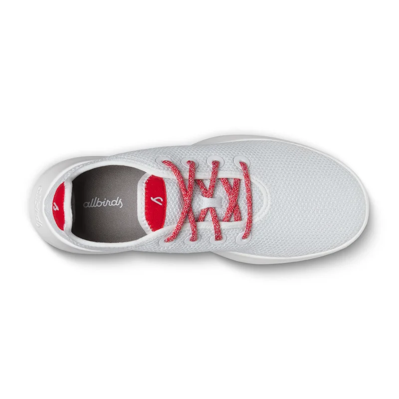 Allbirds  Women's Tree Runner - Blizzard/Bold Red (Blizzard Sole) for Women | Best Price UAE