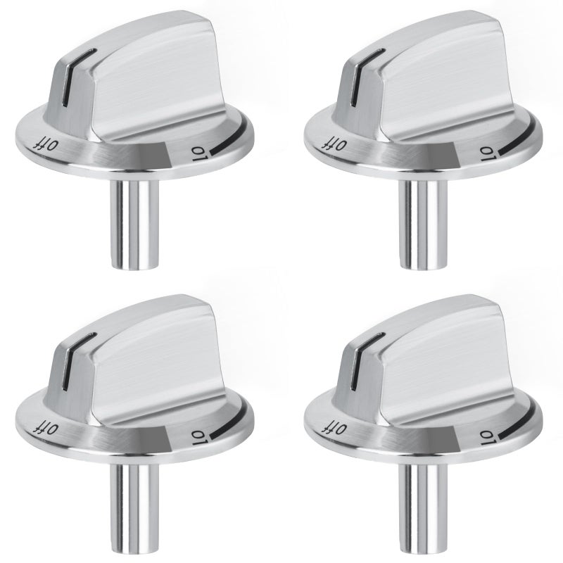 Upgrade 5304525746 Long Stem Stove Knobs Replacements Compatible with Frigidaire Gas Stove Range Oven Knobs Replacement Part for 5304504839 4 Packs