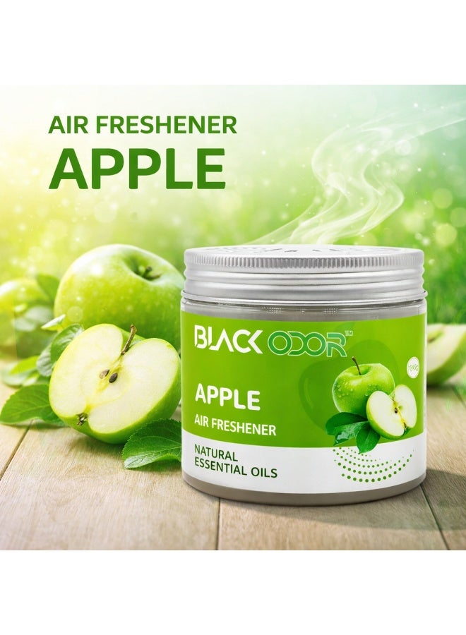 BLACK ODOR Combo 5 pcs BLACK ODOR Apple Air Freshener Gel – Natural Essential Oil Based Car & Home Fragrance, Long Lasting Non Toxic Spill Proof Air Freshener for Car Dashboard, Cup Holder, Office, Bedroom & Living Spaces - Image 2