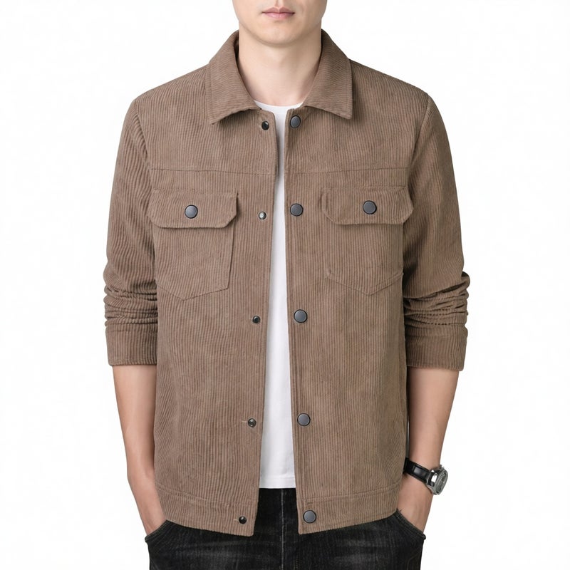 Men's Corduroy Jacket Casual Lapel Workwear Outerwear - Image 2