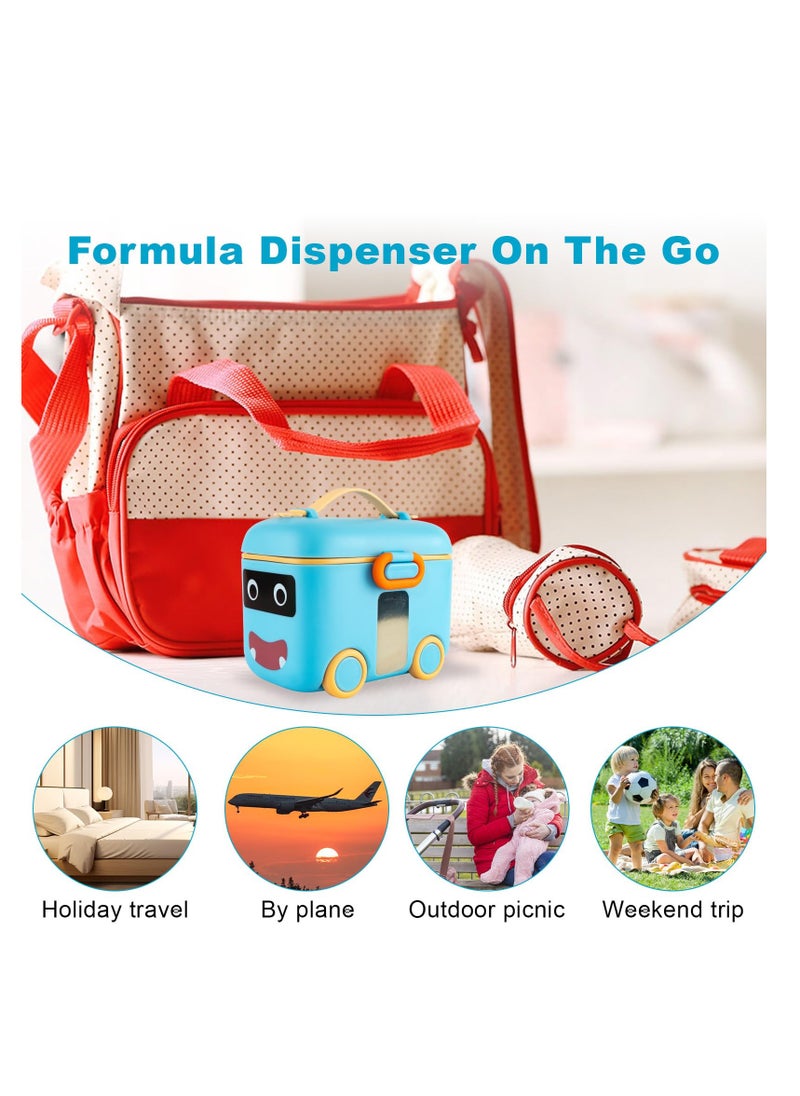 MIXDE - Baby Portable Travel Milk Formula Dispenser Containers Candy Fruit Snack Storage Container with Scoop and Visual scale, BPA Free - Image 1