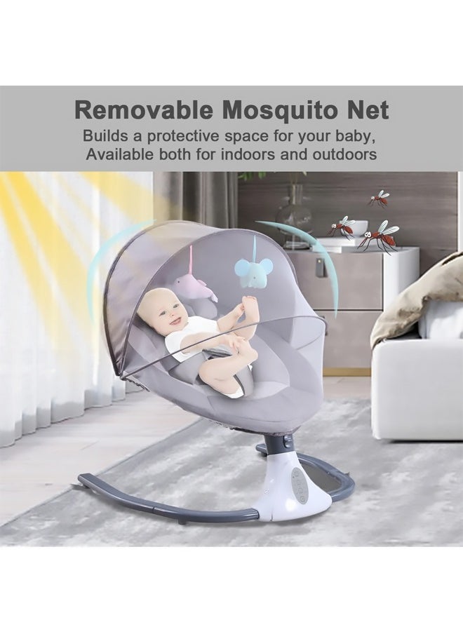 Bukela - 2-in-1 Electric Baby Swing & Bouncer | Auto Infant Rocker with Smart Sensor | Bluetooth Music, 12 Lullabies & Remote Control | Adjustable Speeds & 4 Timers for Newborns - Image 1