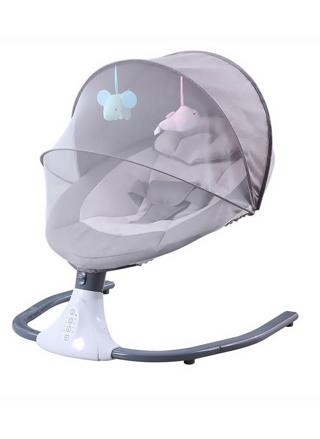 Bukela - 2-in-1 Electric Baby Swing & Bouncer | Auto Infant Rocker with Smart Sensor | Bluetooth Music, 12 Lullabies & Remote Control | Adjustable Speeds & 4 Timers for Newborns - Image 1