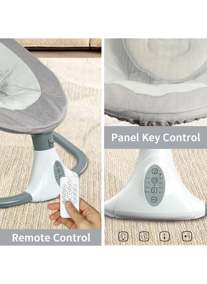 Bukela - 2-in-1 Electric Baby Swing & Bouncer | Auto Infant Rocker with Smart Sensor | Bluetooth Music, 12 Lullabies & Remote Control | Adjustable Speeds & 4 Timers for Newborns - Image 1