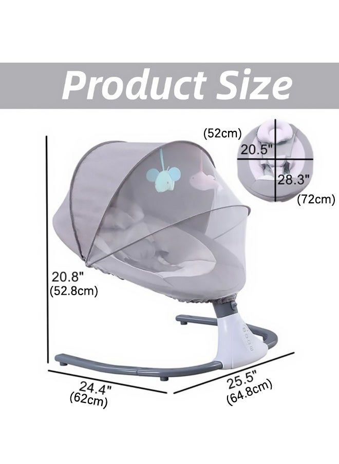 Bukela - 2-in-1 Electric Baby Swing & Bouncer | Auto Infant Rocker with Smart Sensor | Bluetooth Music, 12 Lullabies & Remote Control | Adjustable Speeds & 4 Timers for Newborns - Image 1