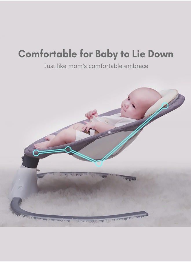 Bukela - 2-in-1 Electric Baby Swing & Bouncer | Auto Infant Rocker with Smart Sensor | Bluetooth Music, 12 Lullabies & Remote Control | Adjustable Speeds & 4 Timers for Newborns - Image 1