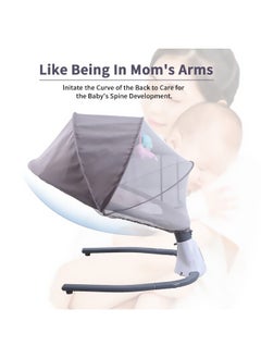 Bukela 2-in-1 Electric Baby Swing & Bouncer | Auto Infant Rocker with Smart Sensor | Bluetooth Music, 12 Lullabies & Remote Control | Adjustable Speeds & 4 Timers for Newborns  - Image 5