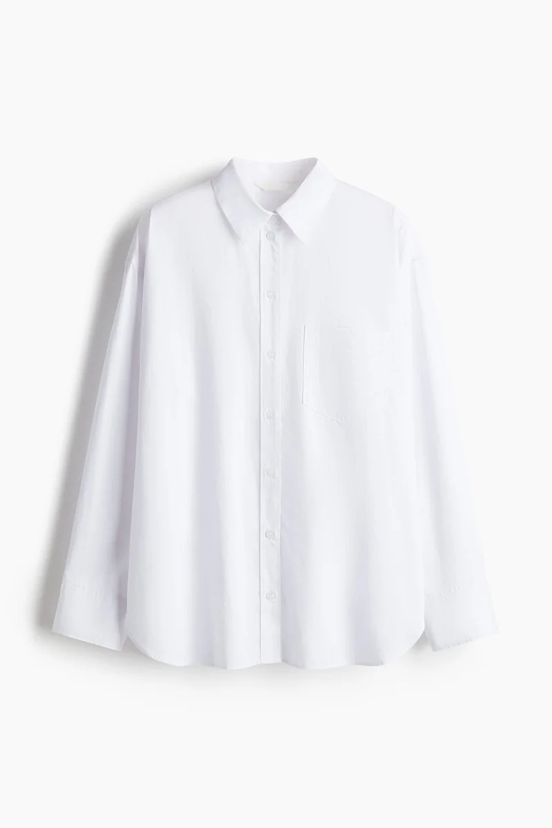 H&M Oversized cotton poplin shirt