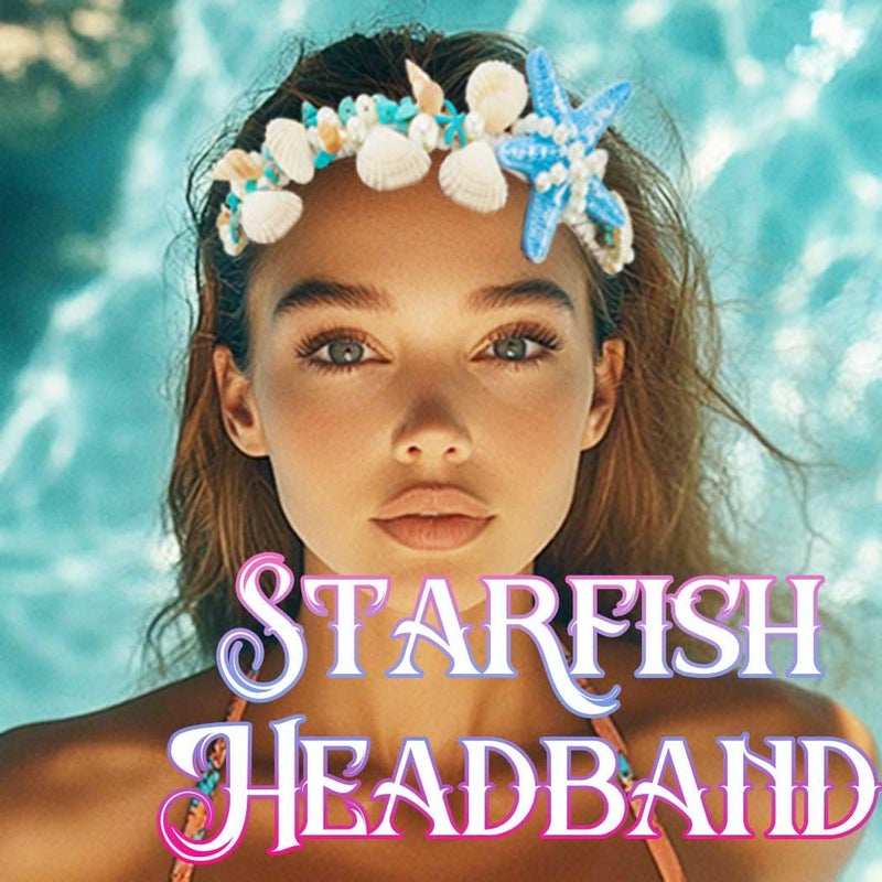 Unicra Starfish Headband Mermaid Hair Accessories Sea Shell Headbands for Women - Image 4