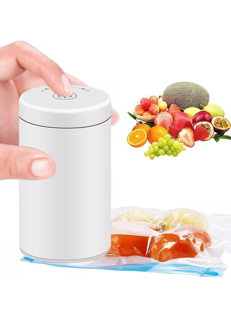 Generic - All Rounded Mini Portable Vacuum Pump 2 in 1 for Food, Food Vacuum Machine with Built in Sealing System, Portable Battery Powered Food Vacuum Packaging Machine - Image 1