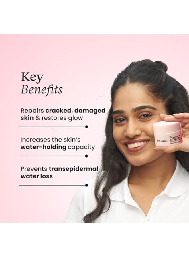 foxtale Skin Repair Cream with Olive Leaf Extract, Provitamin B5 and Niacinamide for Dry and Sensitive Skin Types, Men & Women, 50g - Image 5