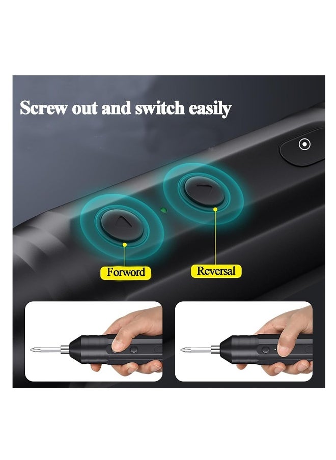 Generic Portable Cordless Electric Screwdriver - Rechargeable with Type-C, Includes 10 Magnetic Bits Set, Ideal for Home Office DIY Projects  - Image 5