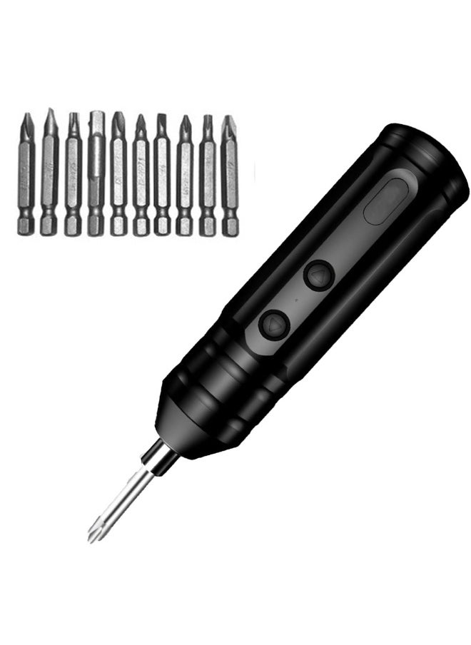 Generic Portable Cordless Electric Screwdriver - Rechargeable with Type-C, Includes 10 Magnetic Bits Set, Ideal for Home Office DIY Projects  - Image 1