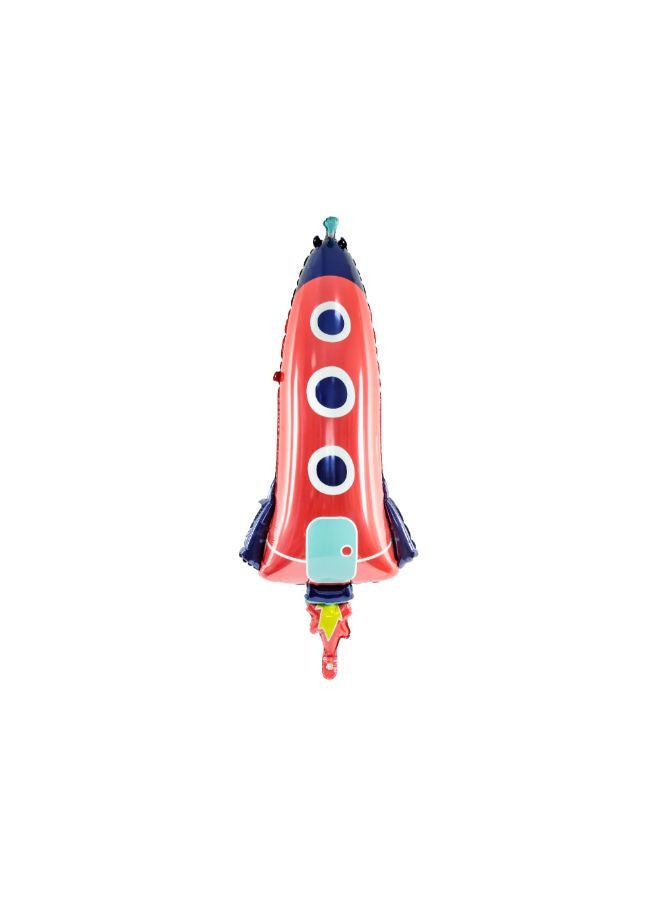 PartyDeco Foil balloon Rocket, 44x115cm, mix - Image 1