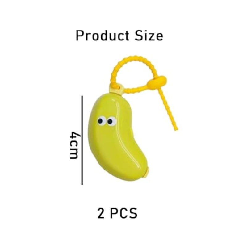 2 Pack Banana Toothbrush Cover, Portable Banana Toothbrush Holder for Travel, Camping, School Trips, Green and Yellow - Image 2