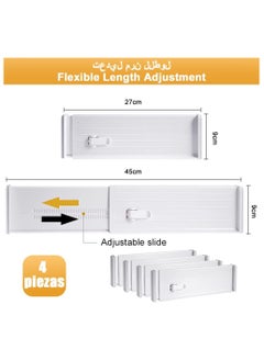 Anmi 4 Pack Expandable Drawer Organization Separators,Be Suitable For Bedroom, Kitchen Utensils ,Desk Storage Drawer  - Image 3