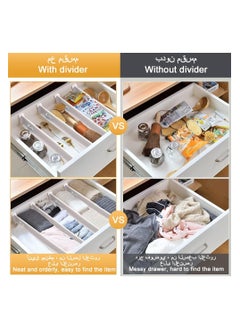 Anmi 4 Pack Expandable Drawer Organization Separators,Be Suitable For Bedroom, Kitchen Utensils ,Desk Storage Drawer  - Image 2