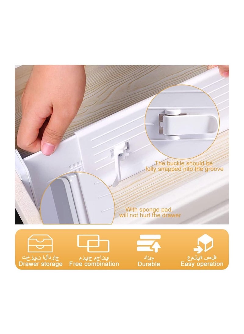Anmi 4 Pack Expandable Drawer Organization Separators,Be Suitable For Bedroom, Kitchen Utensils ,Desk Storage Drawer  - Image 4