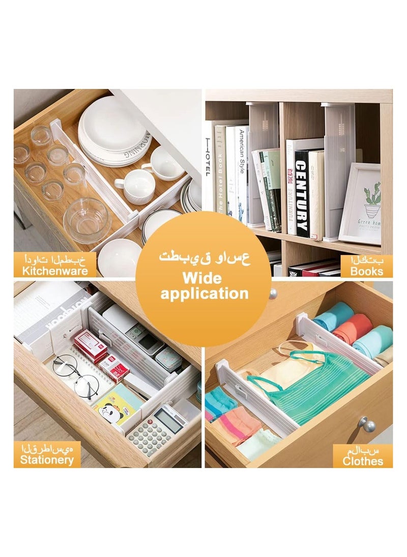 Anmi 4 Pack Expandable Drawer Organization Separators,Be Suitable For Bedroom, Kitchen Utensils ,Desk Storage Drawer  - Image 5