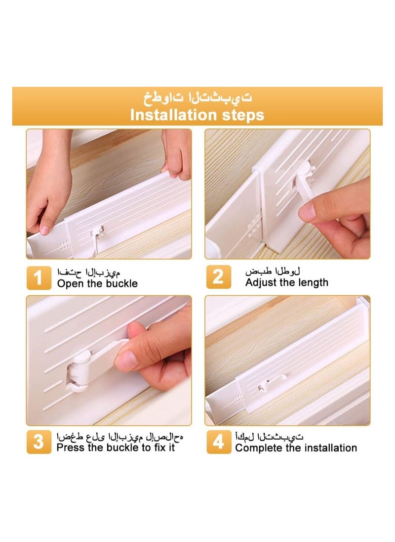 4 Pack Expandable Drawer Organization Separators,Be Suitable For Bedroom, Kitchen Utensils ,Desk Storage Drawer