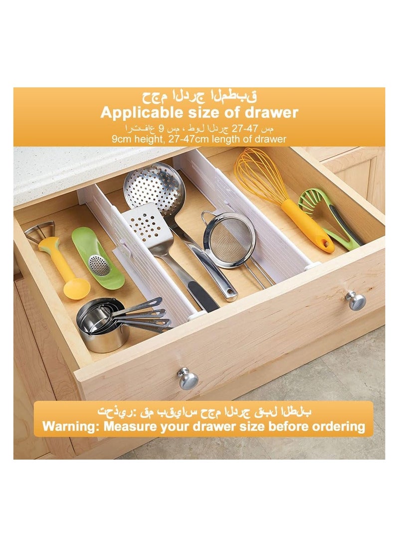 4 Pack Expandable Drawer Organization Separators,Be Suitable For Bedroom, Kitchen Utensils ,Desk Storage Drawer