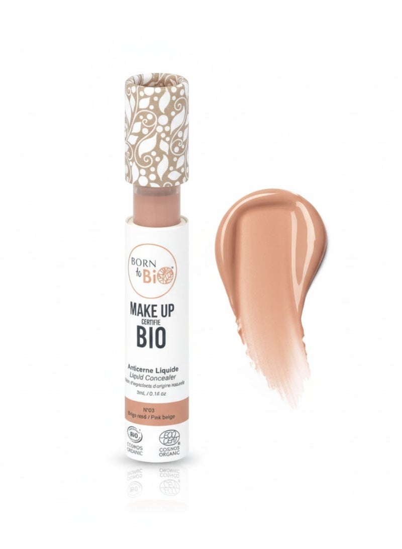 Born to Bio Organic Liquid Concealer – No. 3 Rosy Beige - Image 1