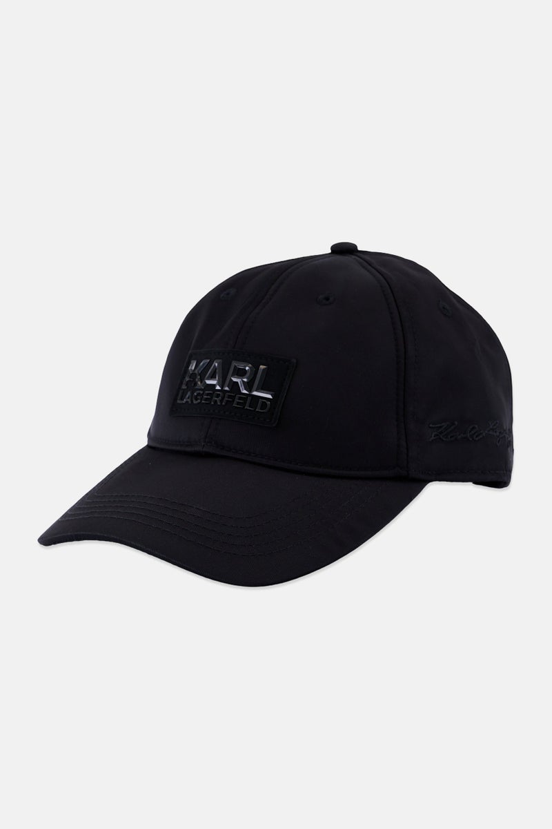 Karl Lagerfeld قبعة شعار العلامة التجارية للرجال، سوداء - Image 1