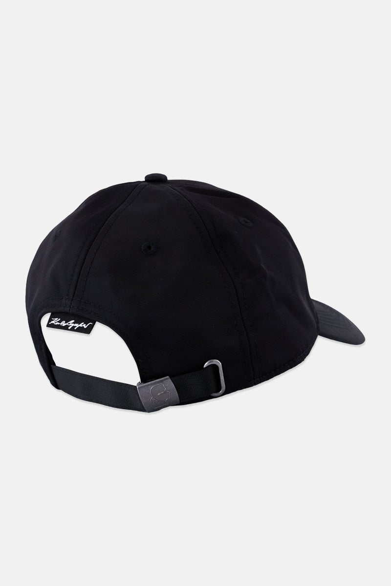 Karl Lagerfeld قبعة شعار العلامة التجارية للرجال، سوداء - Image 2