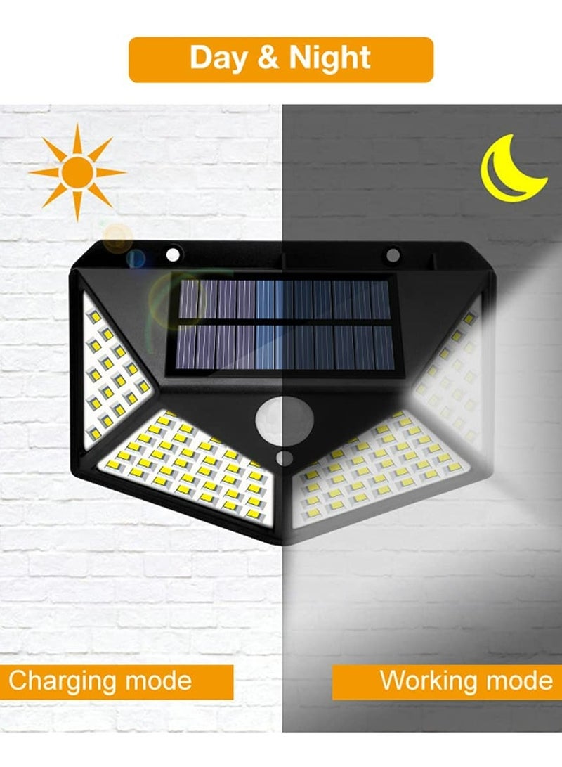 SASKA Solar Lights Outdoor, 100LED/3 Modes 270° Lighting Angle Motion Sensor Security Lights, IP65 Waterproof Wall Lights Solar Powered, Bright for Backyard Garden Fence Patio Front Door - Image 2