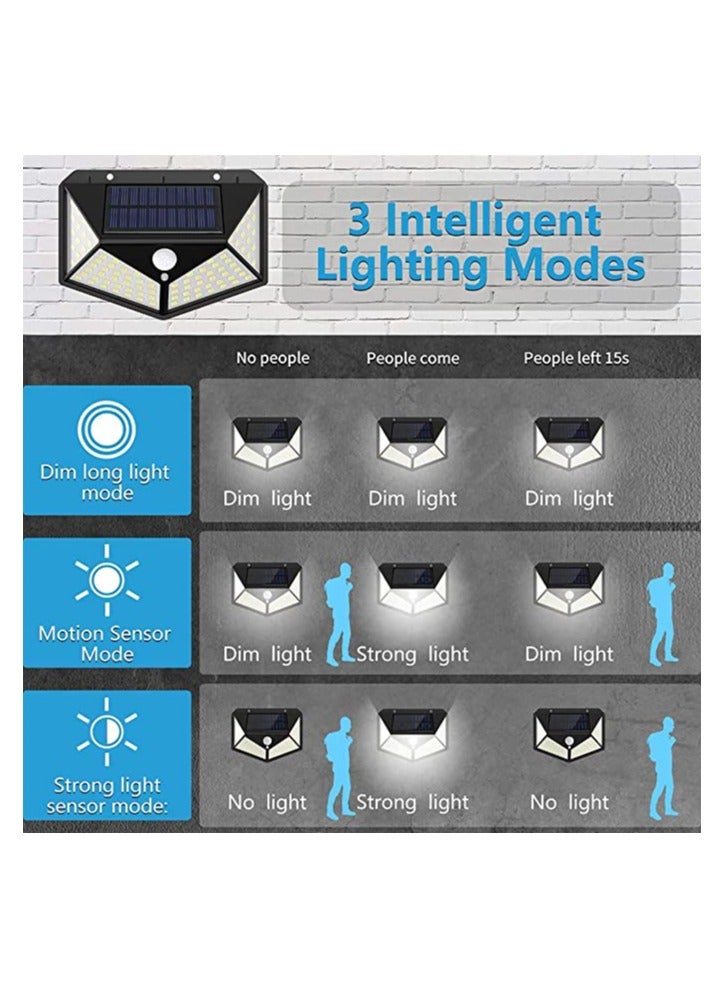 SASKA Solar Lights Outdoor, 100LED/3 Modes 270° Lighting Angle Motion Sensor Security Lights, IP65 Waterproof Wall Lights Solar Powered, Bright for Backyard Garden Fence Patio Front Door - Image 5