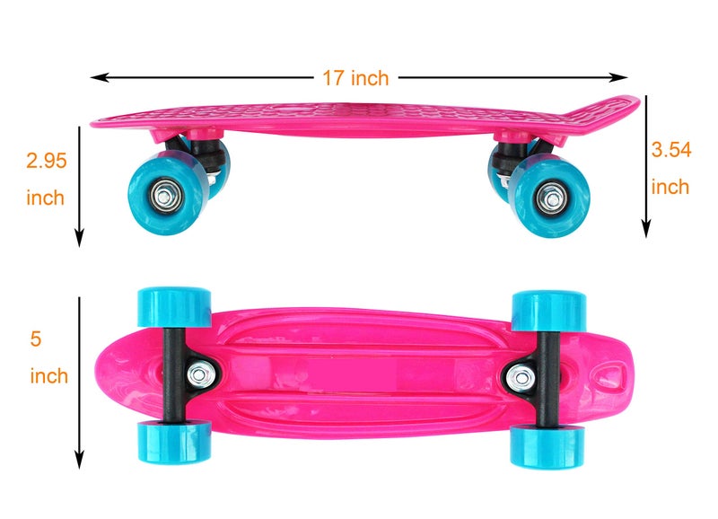 SK8MEMO 17" Mini Skateboard, Kids Skateboard for Beginners with ABEC-7 Bearing and Soft PU Wheels - Image 3