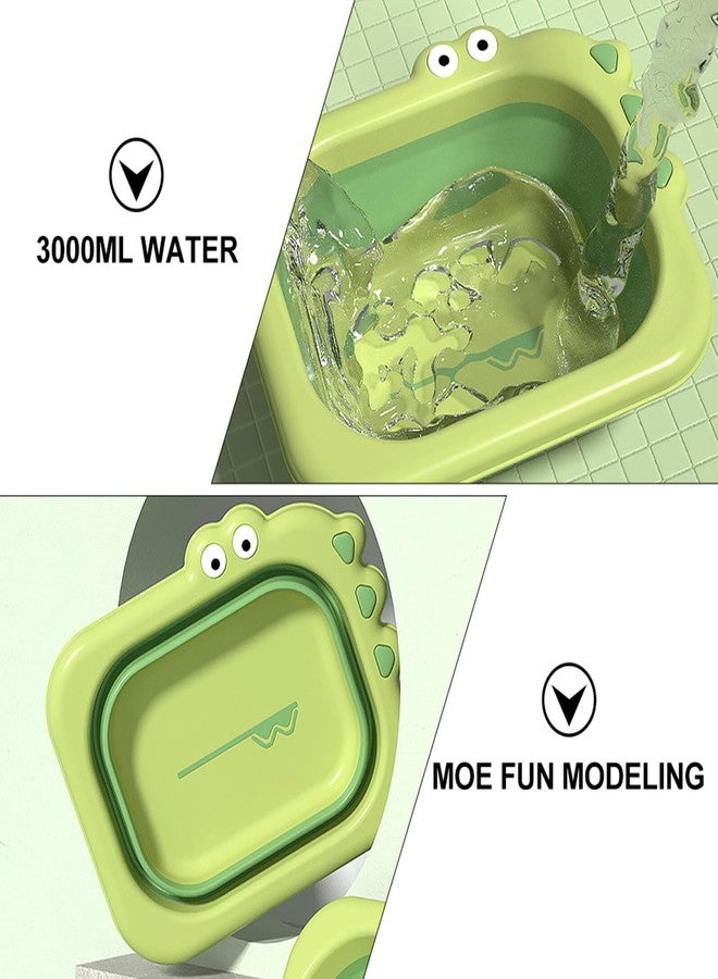 BESPORTBLE Baby Wash Basin Foldable Cartoon Design Portable Infant Washbasin Lightweight Plastic Basin for Newborn Bathing Travel and Laundry 12.5X10X4 Inches - Image 3