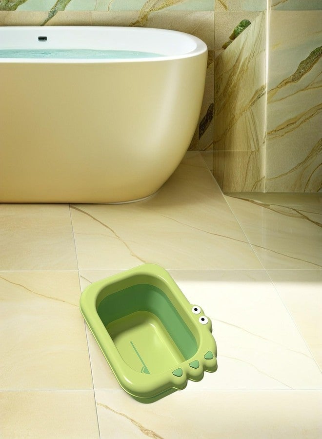 BESPORTBLE Baby Wash Basin Foldable Cartoon Design Portable Infant Washbasin Lightweight Plastic Basin for Newborn Bathing Travel and Laundry 12.5X10X4 Inches - Image 4