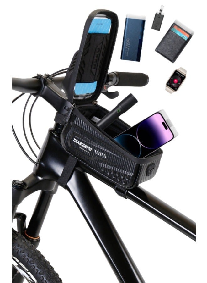Generic Bicycle Phone Mount Bags Front Frame Top Tube Bag with Touchscreen Phone Holder Case Cycling Bike Tool  - Image 3