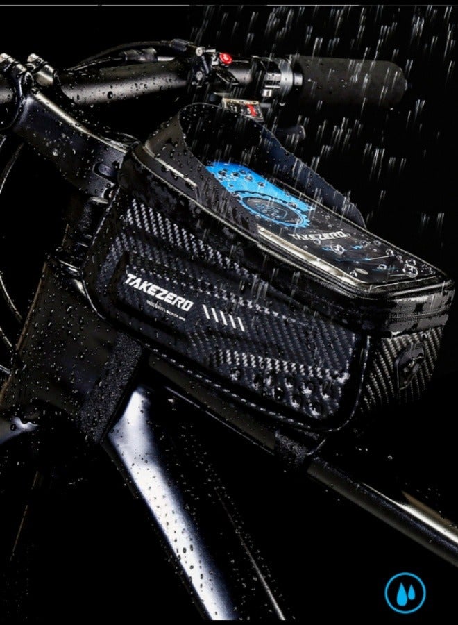 Generic Bicycle Phone Mount Bags Front Frame Top Tube Bag with Touchscreen Phone Holder Case Cycling Bike Tool  - Image 5