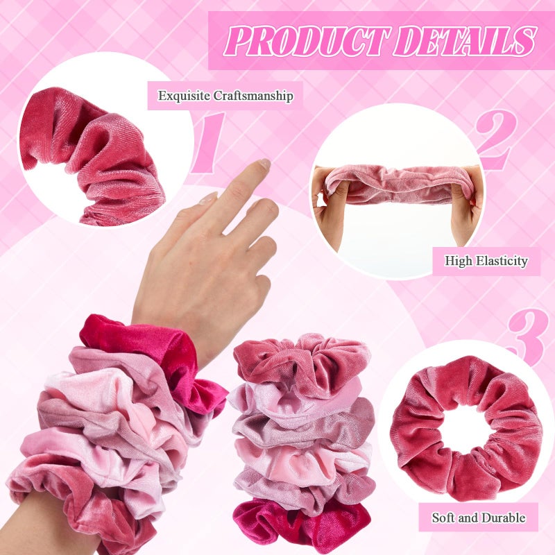 Landical 6 Set Galentine's Day Gift Include Velvet Hair Scrunchies Plush Socks Bracelets Greeting Cards Gift Bags for Girls Women Galentine's Day Girl's Night Bachelorette Party Supplies - Image 5