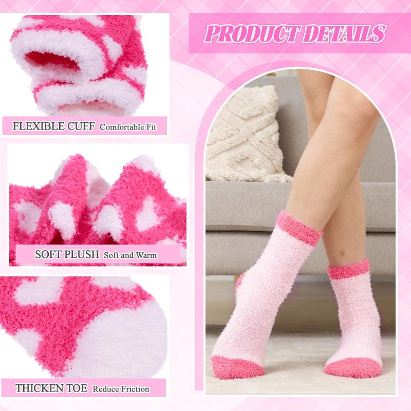 Landical 6 Set Galentine's Day Gift Include Velvet Hair Scrunchies Plush Socks Bracelets Greeting Cards Gift Bags for Girls Women Galentine's Day Girl's Night Bachelorette Party Supplies - Image 4