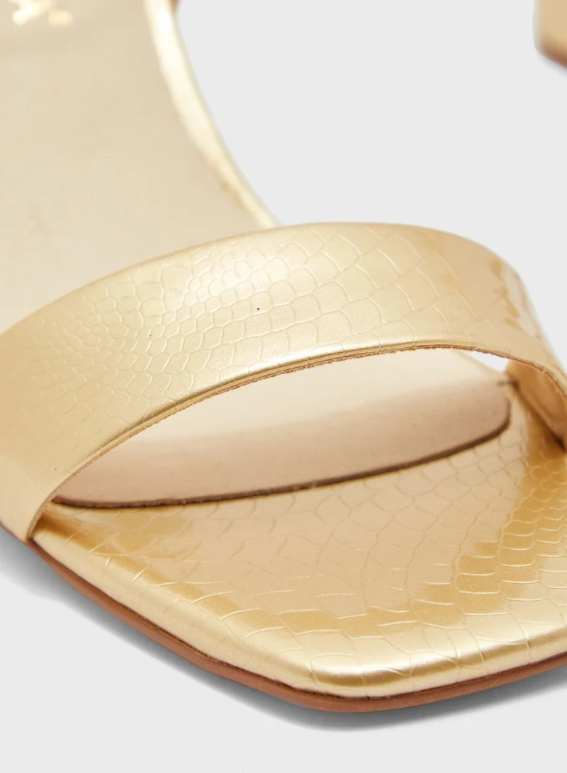 VERO MODA Liva Ankle Strap Mid Heel Sandals